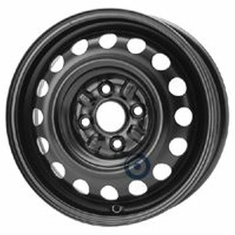Cerchi in Lega Kfz alcar Steel Nero 4 fori 15\" 4.5X15 ET35 4x100