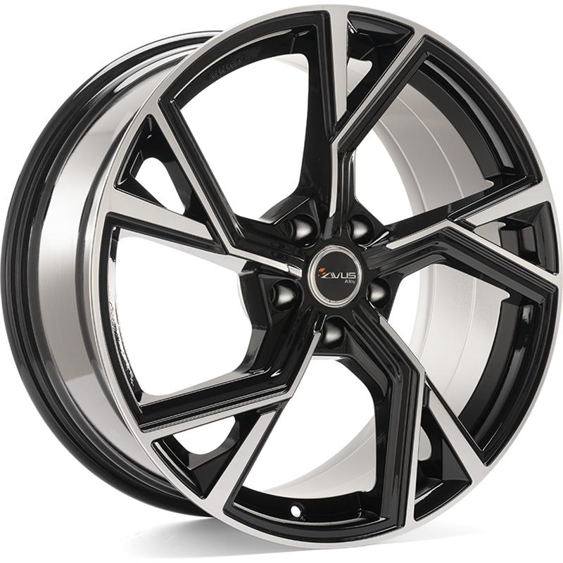 Cerchio AVUS Af20 Black Polished 5 fori 19\" 8.5X19 ET48 5x112