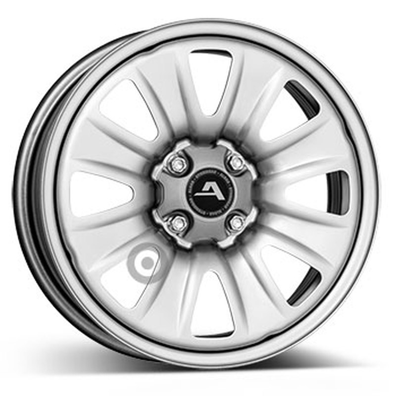 Cerchi in Lega KFZ ALCAR Steel Silver 4 fori 15\" 6X15 ET40 4x100