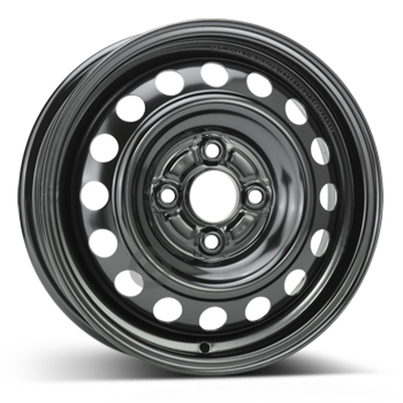 Cerchi in Lega KFZ ALCAR Steel Nero 4 fori 14\" 4.5X14 ET46 4x100