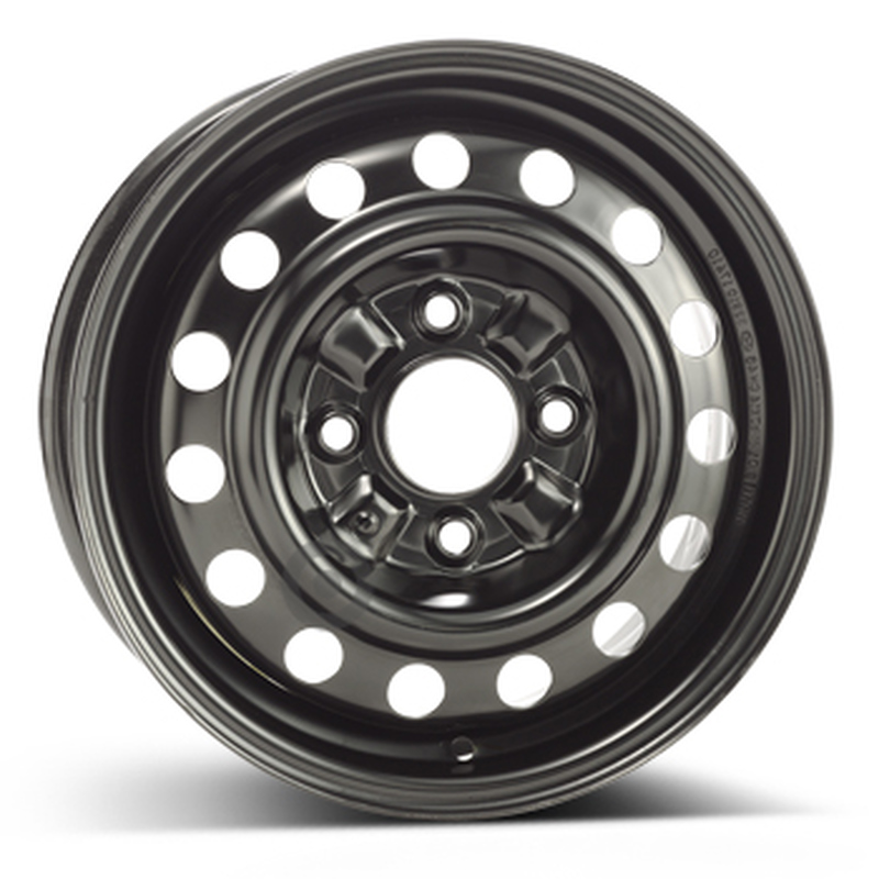 Cerchi in Lega KFZ ALCAR Steel Nero 4 fori 14\" 5.5X14 ET46 4x114.3