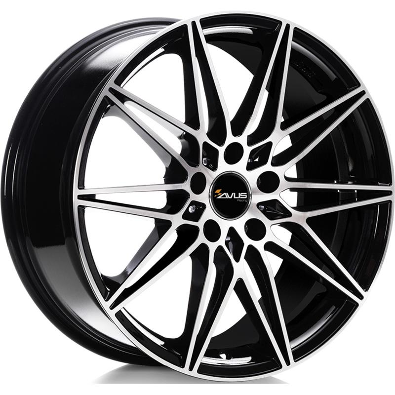 Cerchio AVUS AC-Mb5 Black Polished 5 fori 19\" 8.5X19 ET47 5x112