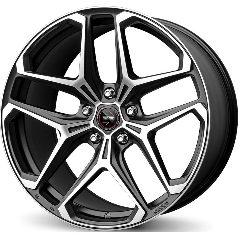 Cerchio MOMO WHEELS RF-04 Nero Opaco Diamantato 5 fori 20\" 9X20 ET26 5x112