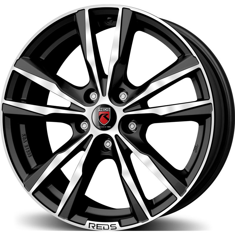 Cerchio MOMO WHEELS Reds k2 Nero Opaco Diamantato 5 fori 16\" 6.5X16 ET35 5x110