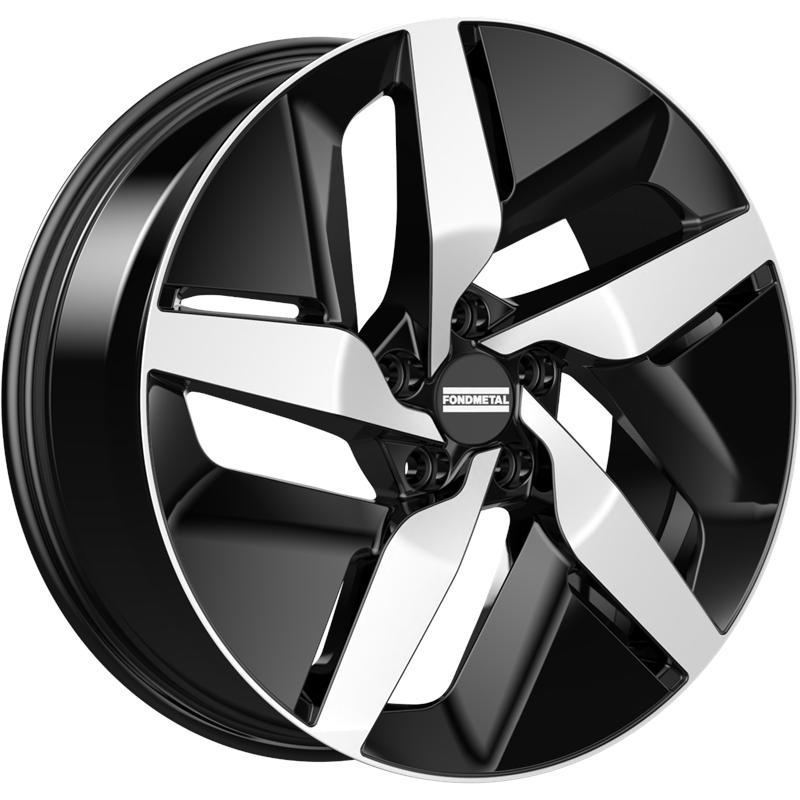 Cerchio FONDMETAL E-Joule Glossy Black Machined 5 fori 20\" 8.5X20 ET35 5x114.3