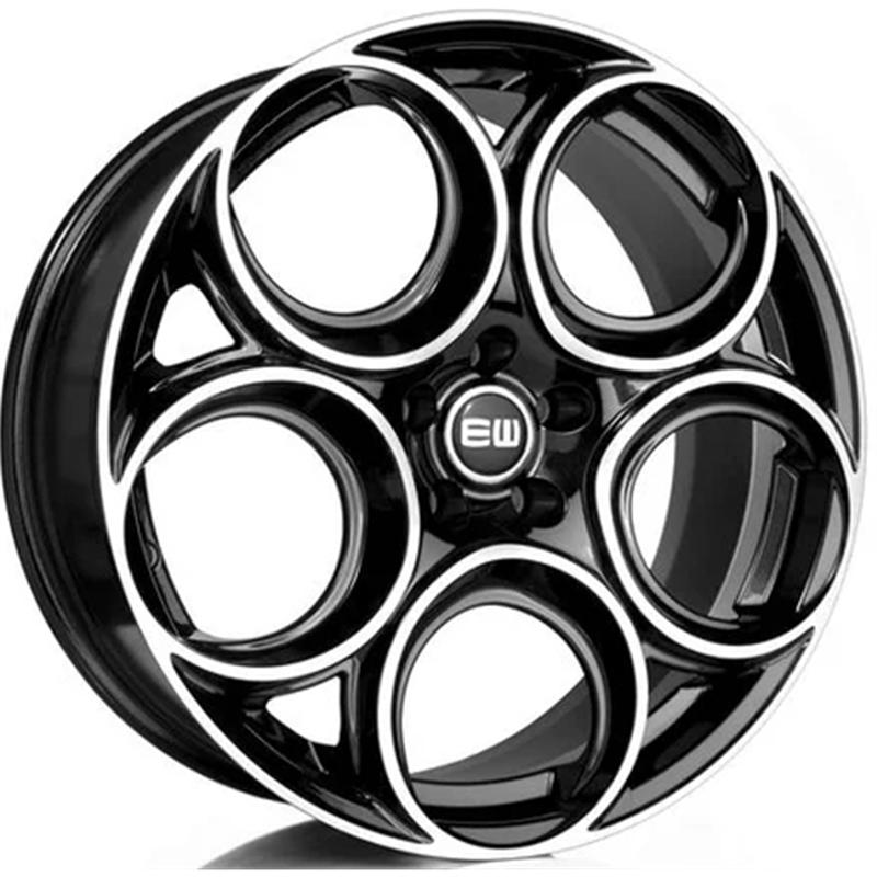 Cerchio EW Ew24 Veloce Black Polished 5 fori 19\" 9X19 ET34 5x110