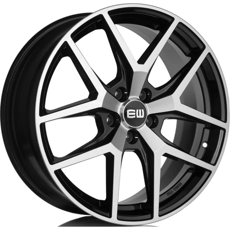 Cerchio EW Ew26 Pentagon Black Polished 5 fori 19\" 8X19 ET45 5x108