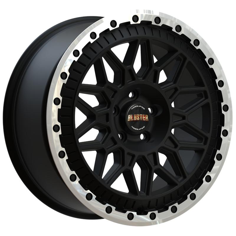 Cerchio FONDMETAL Bluster Matt Black Machined Lip 5 fori 17\" 8.5X17 ET37 5x127