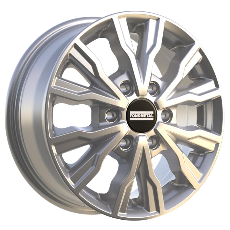 Cerchio FONDMETAL Pro2 Glossy Silver 6 fori 16\" 6.5X16 ET50 6x120