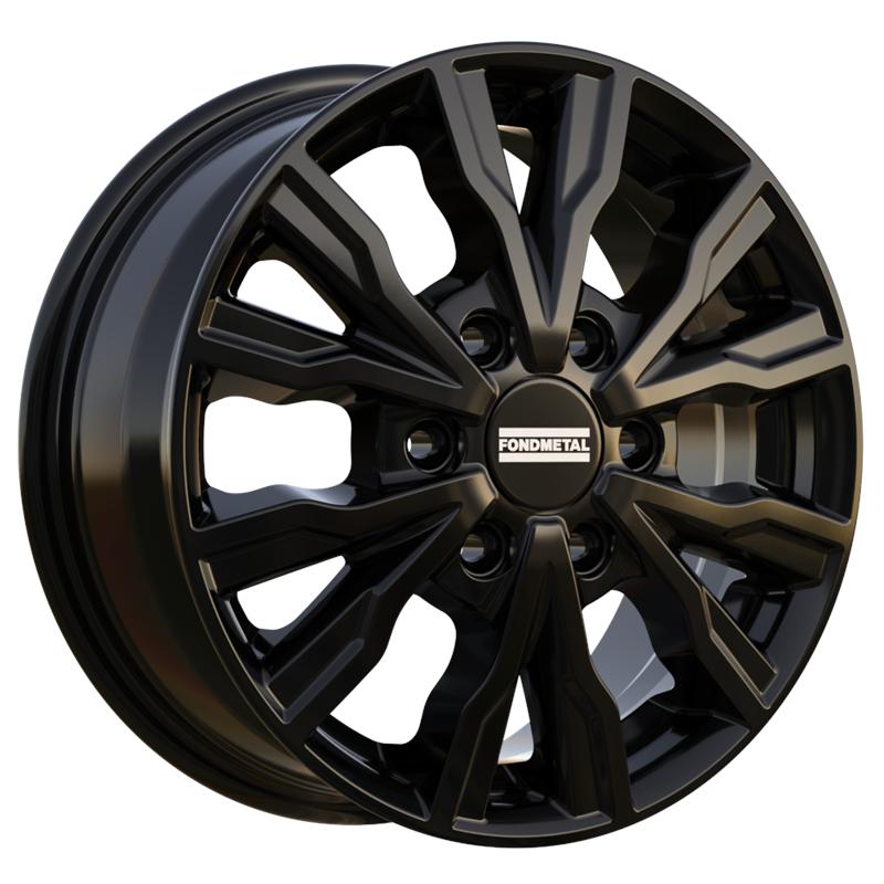Cerchio FONDMETAL Pro2 Glossy Black 6 fori 16\" 6.5X16 ET50 6x120