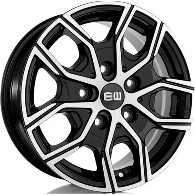 Cerchio EW Ew20 Athena Black Polished 5 fori 16\" 6.5X16 ET35 5x108