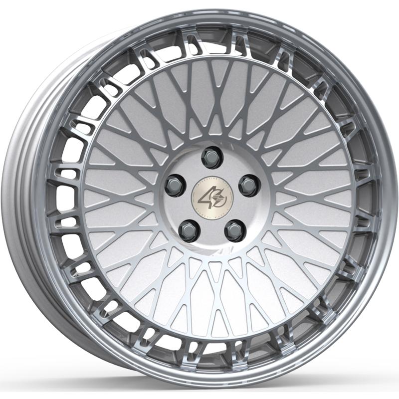 Cerchi in Lega ETA BETA Eb40 Shiny Silver Full Polish 5 fori 19\" 8.5X19 ET45 5x114.3