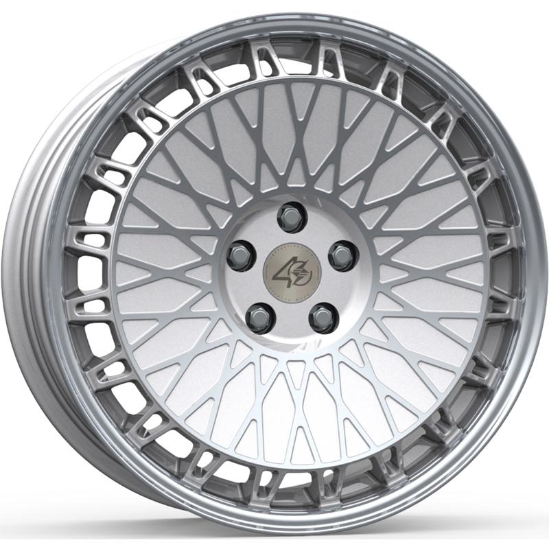 Cerchi in Lega ETA BETA Eb40 Shiny Silver Lip face Polish 5 fori 19\" 8.5X19 ET25 5x114.3