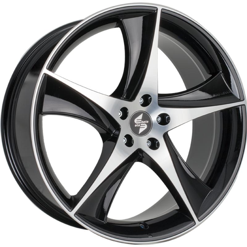 Cerchi in Lega ETA BETA Jofiel Shiny Black Full Polish 5 fori 17\" 8X17 ET35 5x110