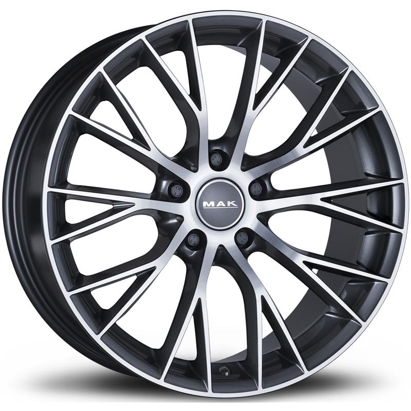 Cerchio MAK Munchen Gun Metallic Mirror 5 fori 18\" 8X18 ET43 5x120