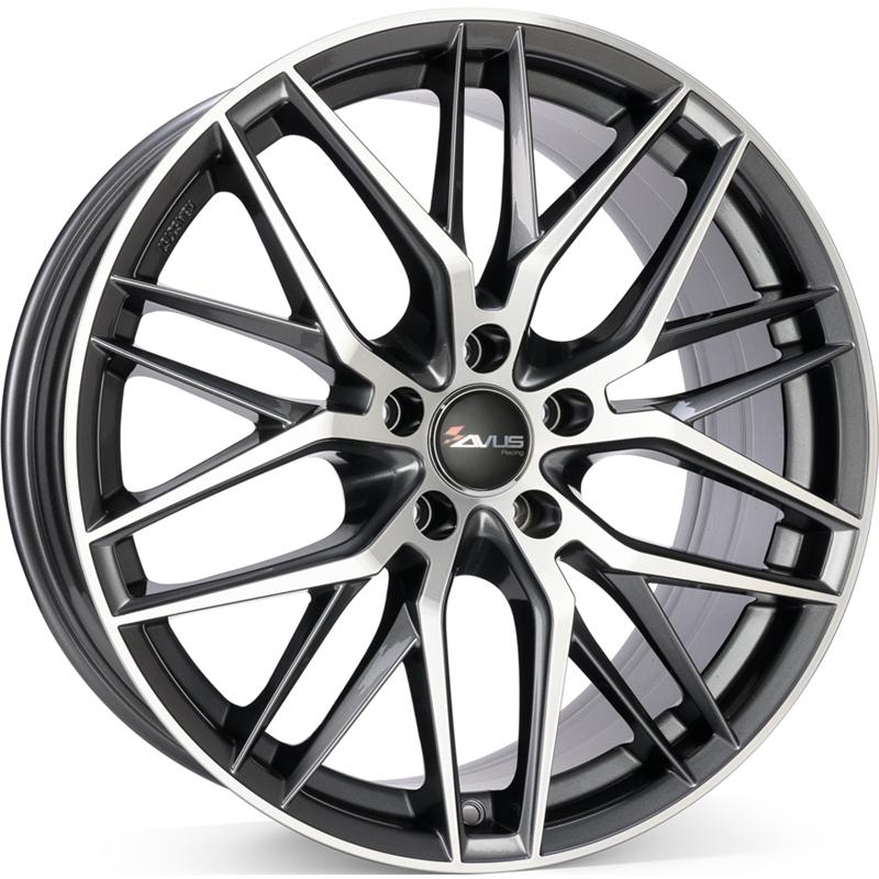 Cerchi in Lega AVUS Af19 Antracite Diamantato 5 fori 19\" 8.5X19 ET35 5x120