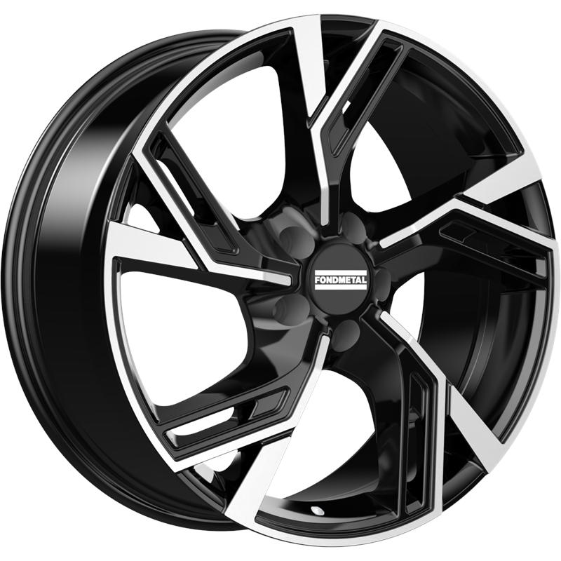Cerchio FONDMETAL Atena Glossy Black Machined 5 fori 19\" 8X19 ET39 5x112