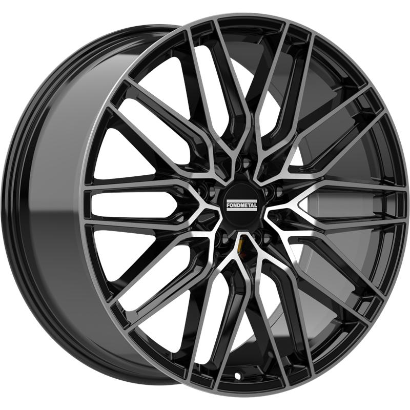 Cerchio FONDMETAL Cratos Glossy Black Machined 5 fori 22\" 10X22 ET31 5x112