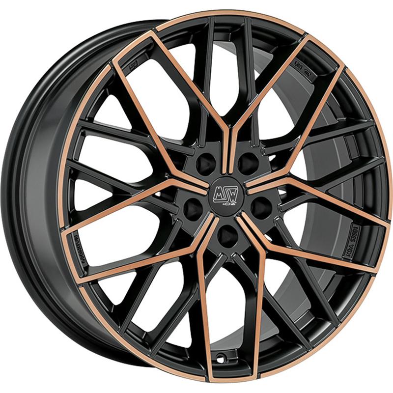 Cerchio MSW Msw 74 Matt Black Copper fp 5 fori 19\" 8X19 ET45 5x112