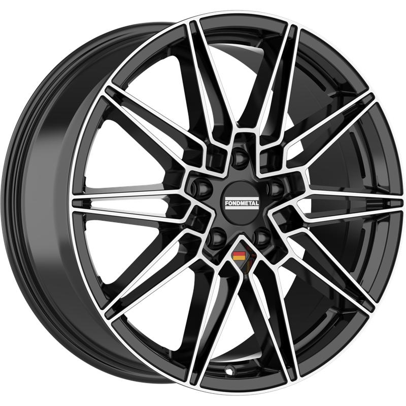 Cerchio FONDMETAL Thoe Glossy Black Machined 5 fori 19\" 8X19 ET47 5x112