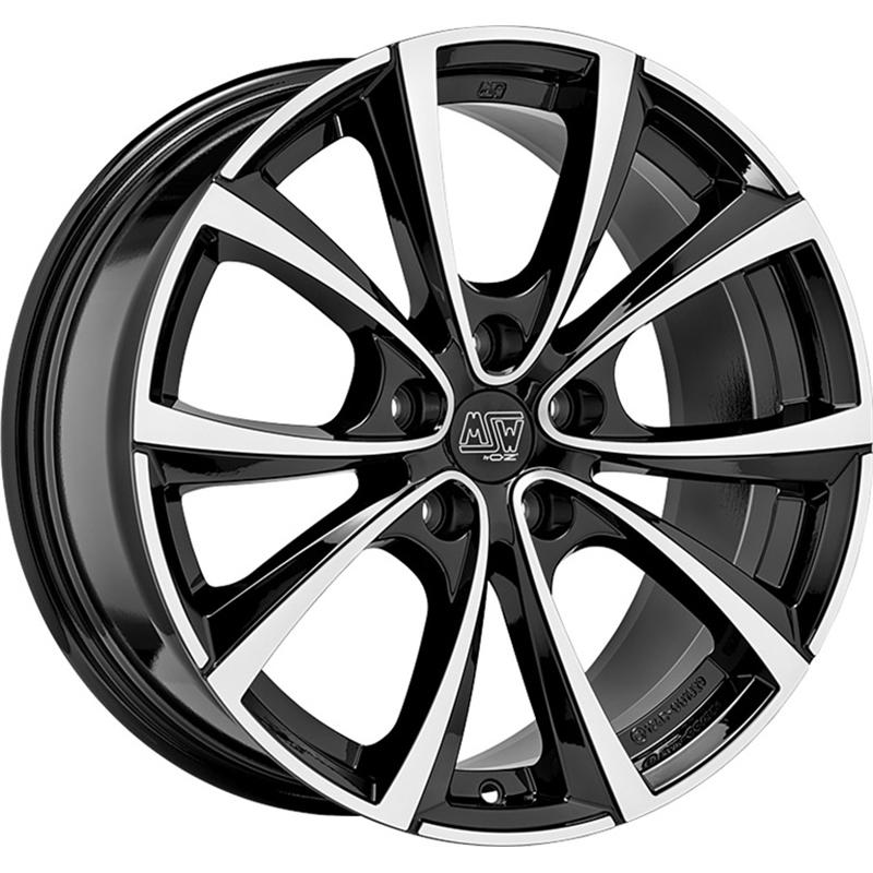 Cerchi in Lega MSW Msw 27t Gloss Black Full Polished 5 fori 20\" 9.5X20 ET45 5x114.3