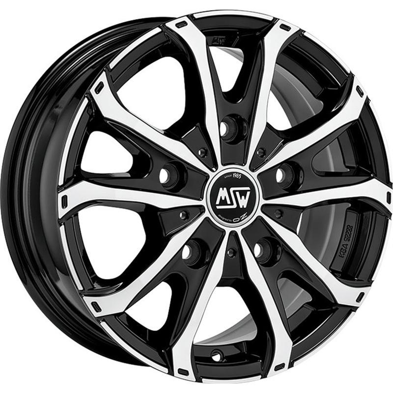 Cerchio MSW Msw 48 Van Gloss Black Full Polished 5 fori 16\" 7X16 ET46 5x108