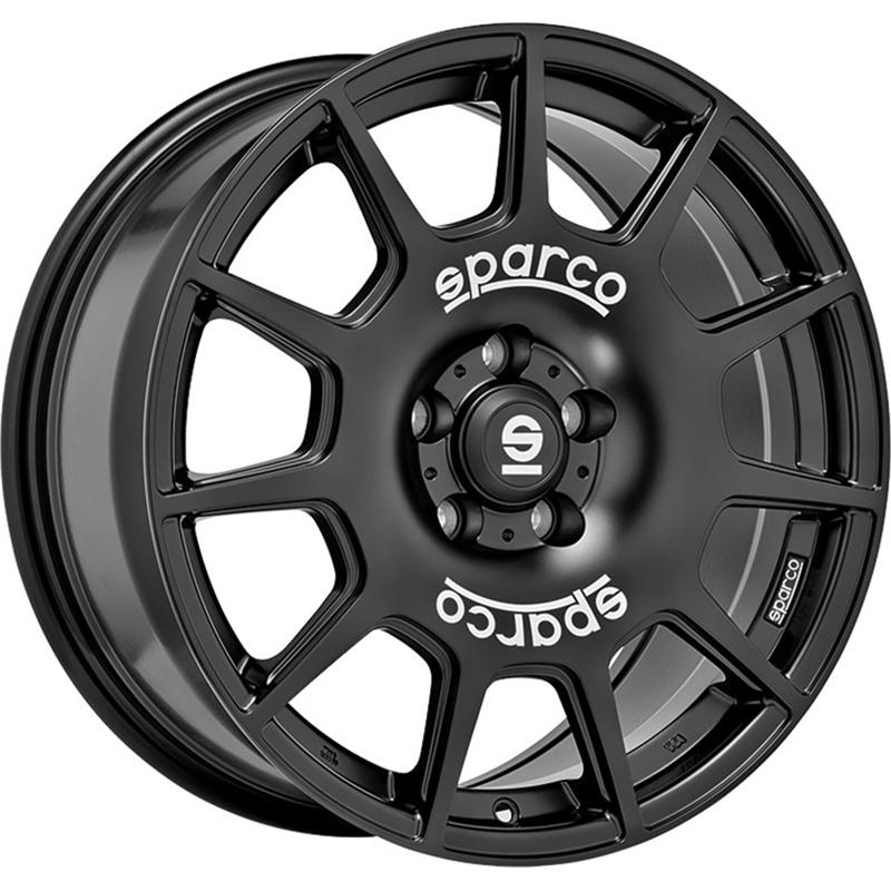 Cerchio SPARCO Terra Matt Black White Lettering 5 fori 18\" 8X18 ET45 5x112