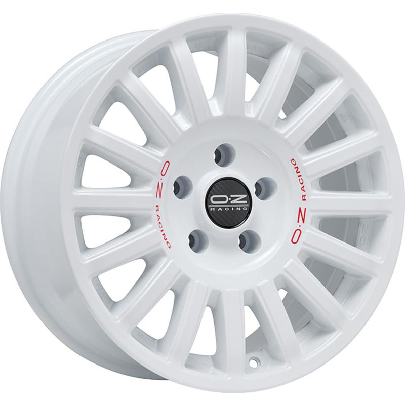 Cerchio OZ RACING Rally Raid Race White Red Lettering 5 fori 18\" 8.5X18 ET32 5x130