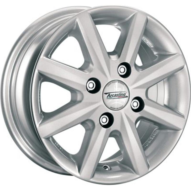 Cerchio ARCASTING Abram Silver 4 fori 13\" 5.5X13 ET35 4x108
