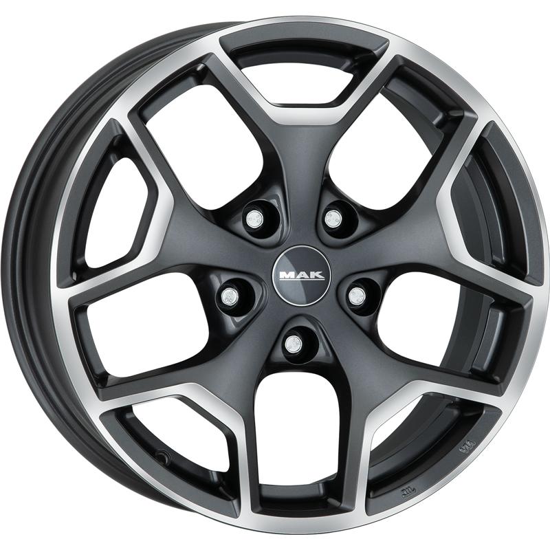 Cerchi in Lega MAK Liberty Gun Metallic Mirror 5 fori 17\" 7.5X17 ET44 5x127