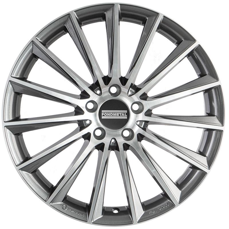 Cerchio FONDMETAL Aidon Glossy Titanium Machined 5 fori 18\" 8X18 ET38 5x112