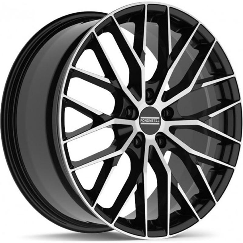 Cerchio FONDMETAL Makhai Glossy Black Machined 5 fori 19\" 8.5X19 ET45 5x112