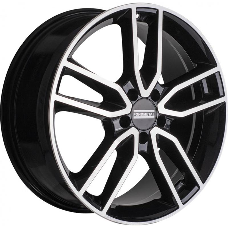 Cerchio FONDMETAL Koros Glossy Black Machined 5 fori 18\" 8X18 ET48 5x112
