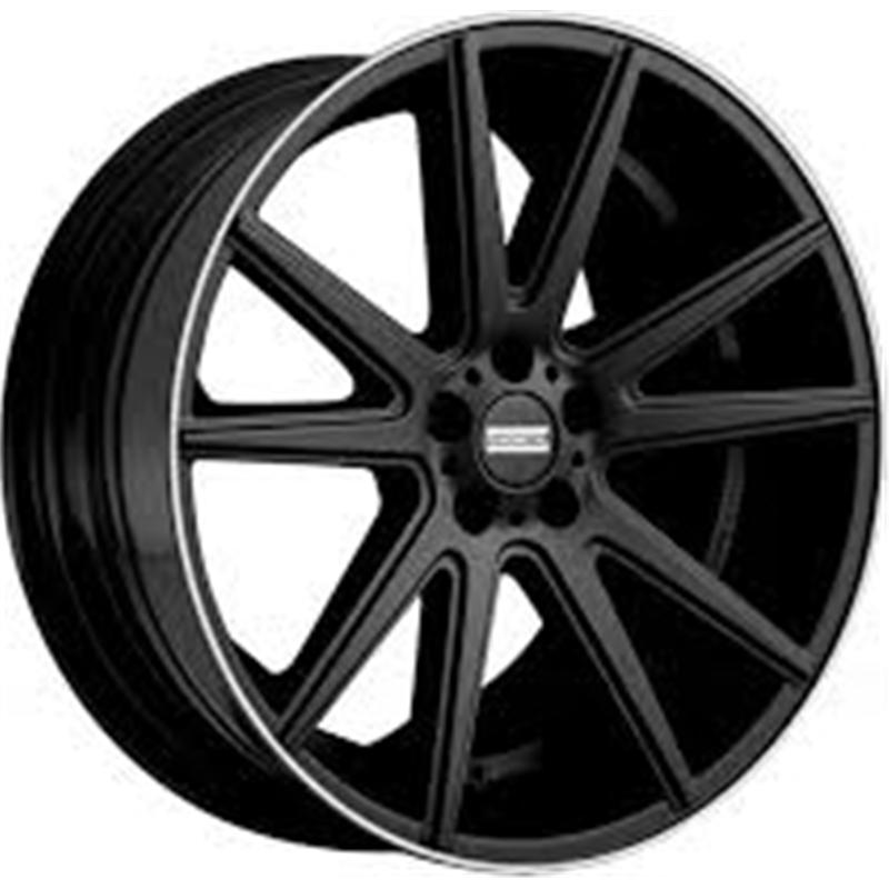 Cerchi in Lega FONDMETAL StC-10 Matt Black Machined Lip 5 fori 22\" 9X22 ET35 5x112