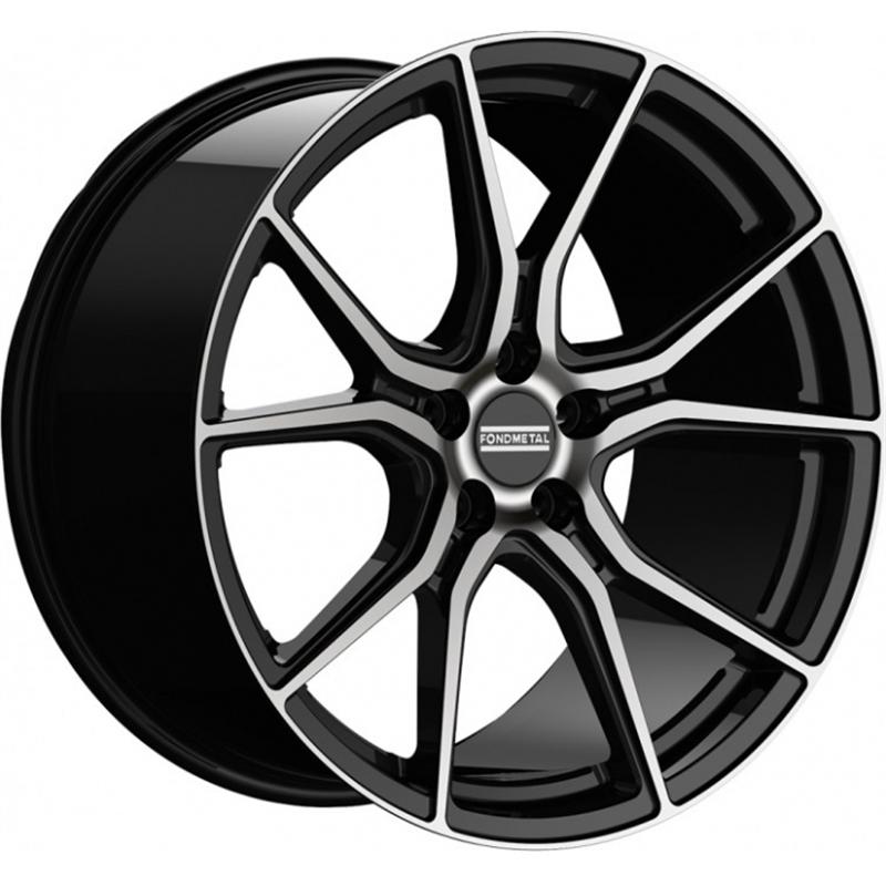 Cerchio FONDMETAL Stc45 Glossy Black Machined 5 fori 20\" 10.5X20 ET30 5x114.3