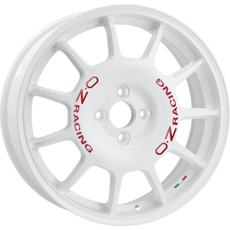 Cerchio OZ RACING Leggenda Race White Red Lettering 4 fori 17\" 7X17 ET42 4x100