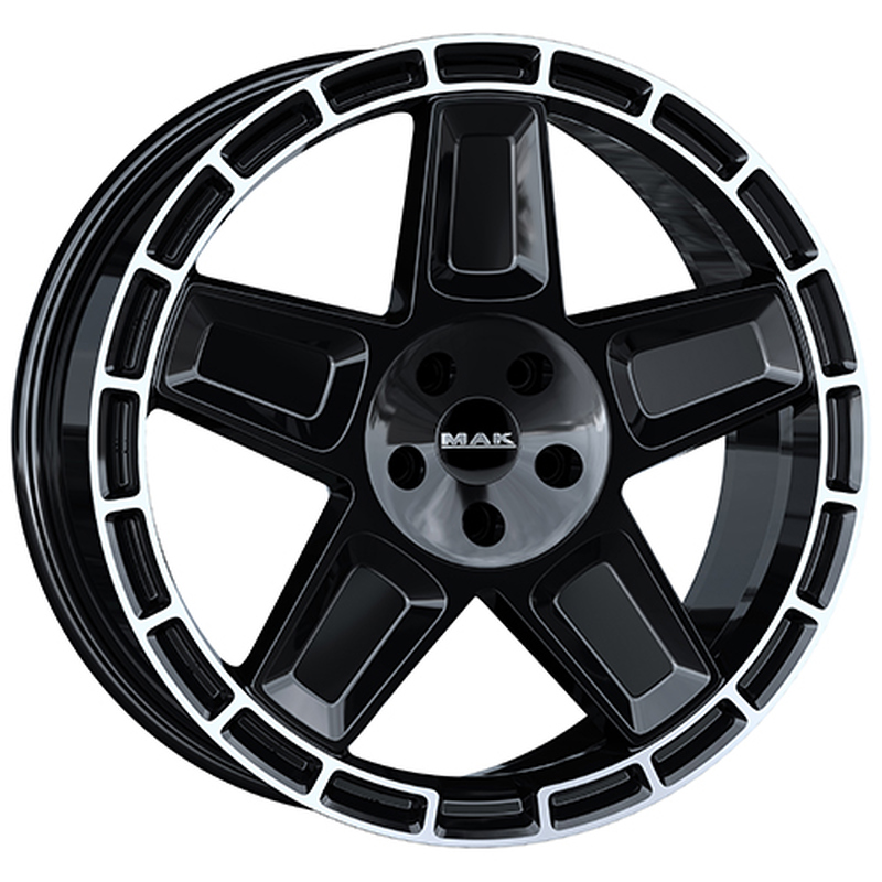 Cerchi in Lega MAK Trek Gloss Black Mirror Ring 5 fori 20\" 9X20 ET30 5x112