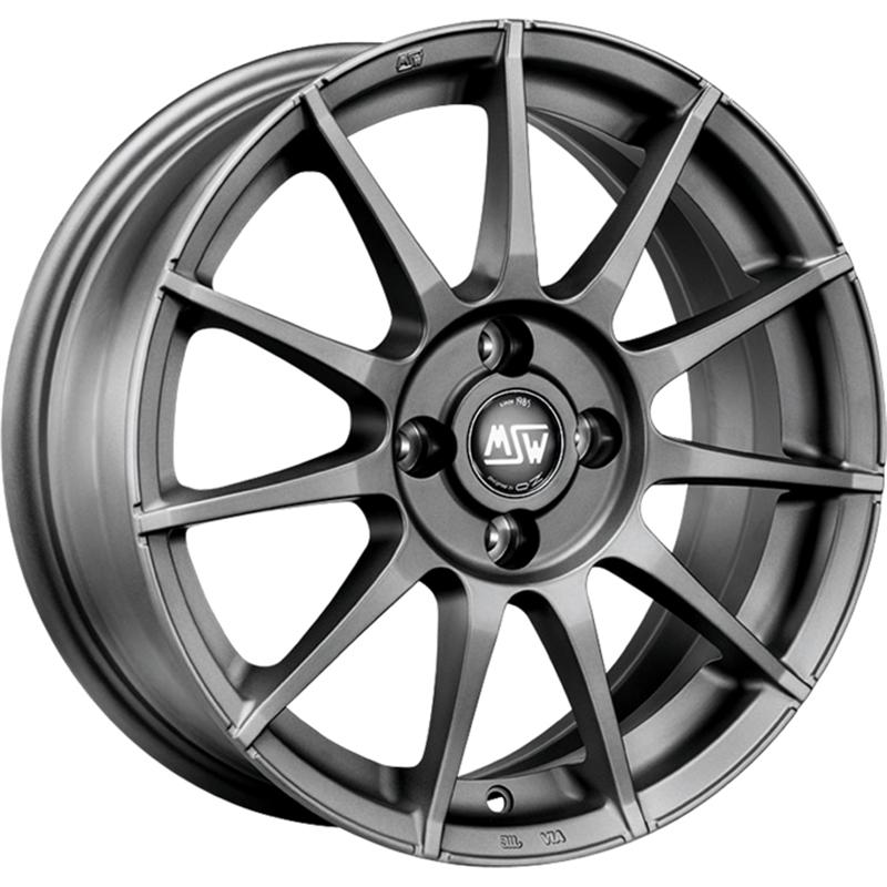 Cerchi in Lega MSW Msw 85 Matt Gun Metal 4 fori 14\" 6X14 ET37 4x108