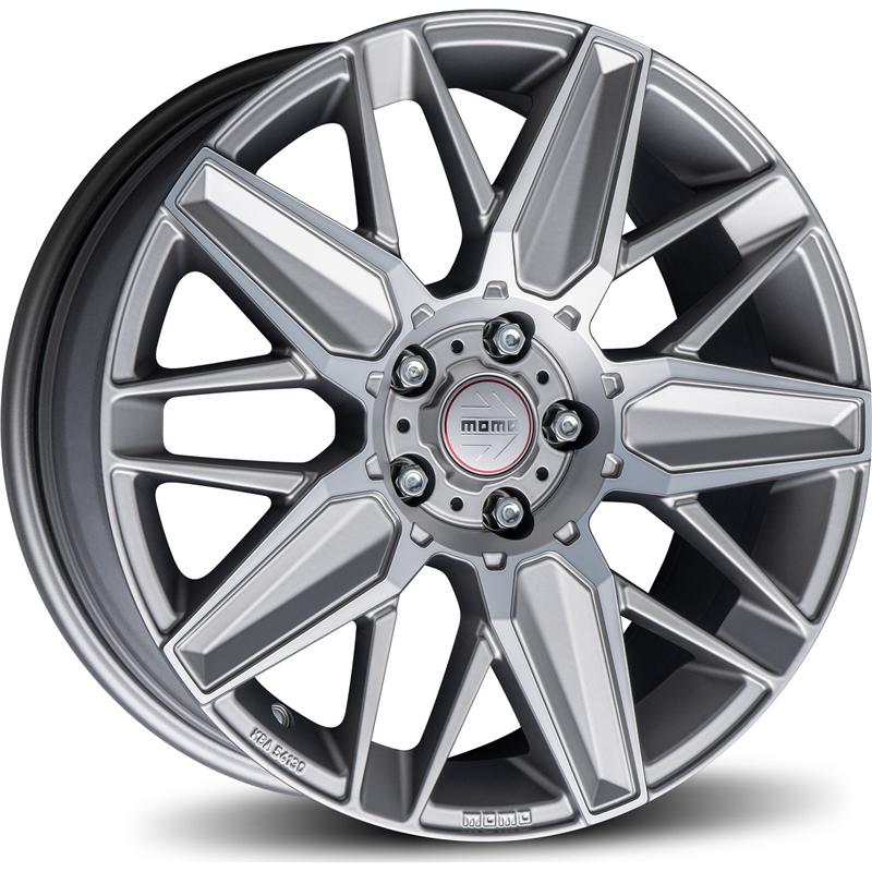 Cerchio MOMO WHEELS Evoluzione Titan Silver Opaco Diamantato 5 fori 18\" 8X18 ET42 5x108