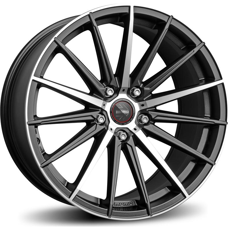 Cerchio MOMO WHEELS RF-05 Graphite Opaco Diamantato 5 fori 19\" 8.5X19 ET48 5x112