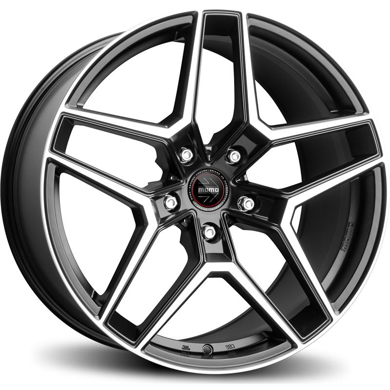 Cerchio MOMO WHEELS RF-06 Nero Opaco Diamantato 5 fori 20\" 10X20 ET20 5x112