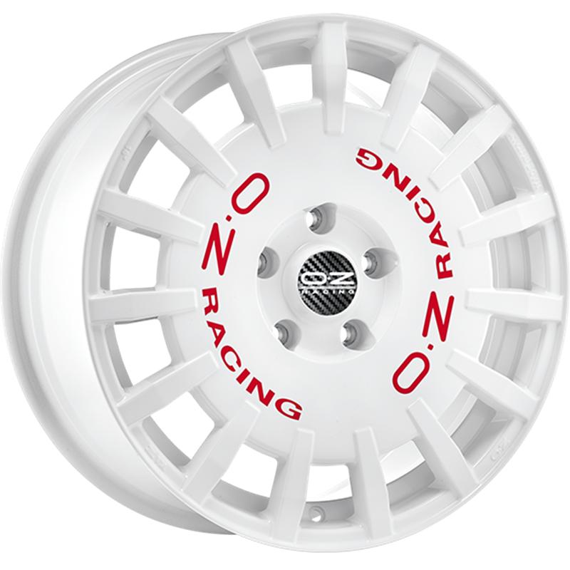 Cerchio OZ RACING Rally Racing Race White Red Lettering 5 fori 18\" 7.5X18 ET50 5x112