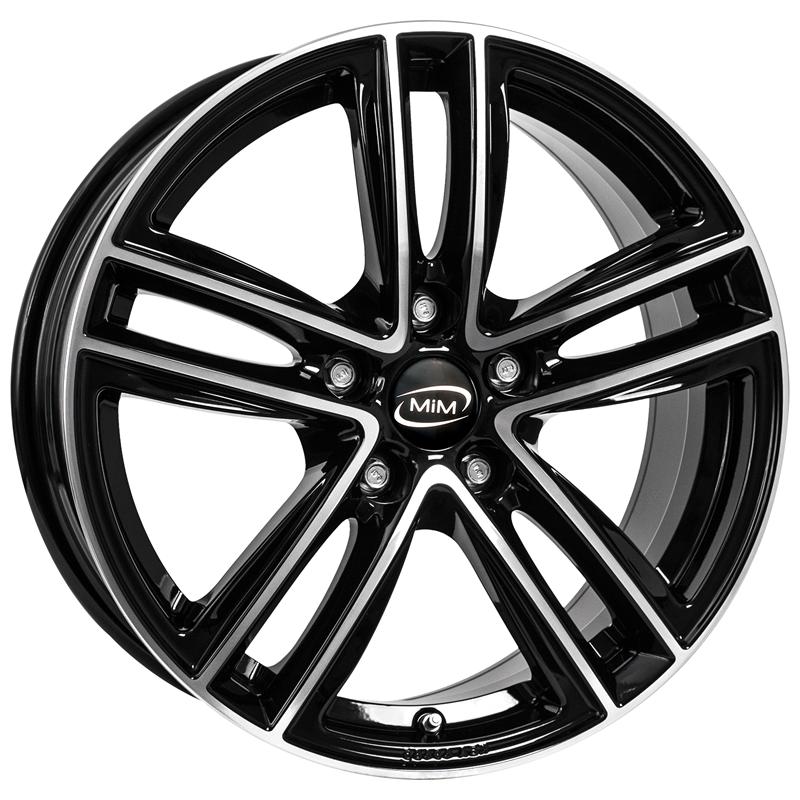 Cerchio RC DESIGN Rc27 Black Polish 5 fori 15\" 6X15 ET47 5x112