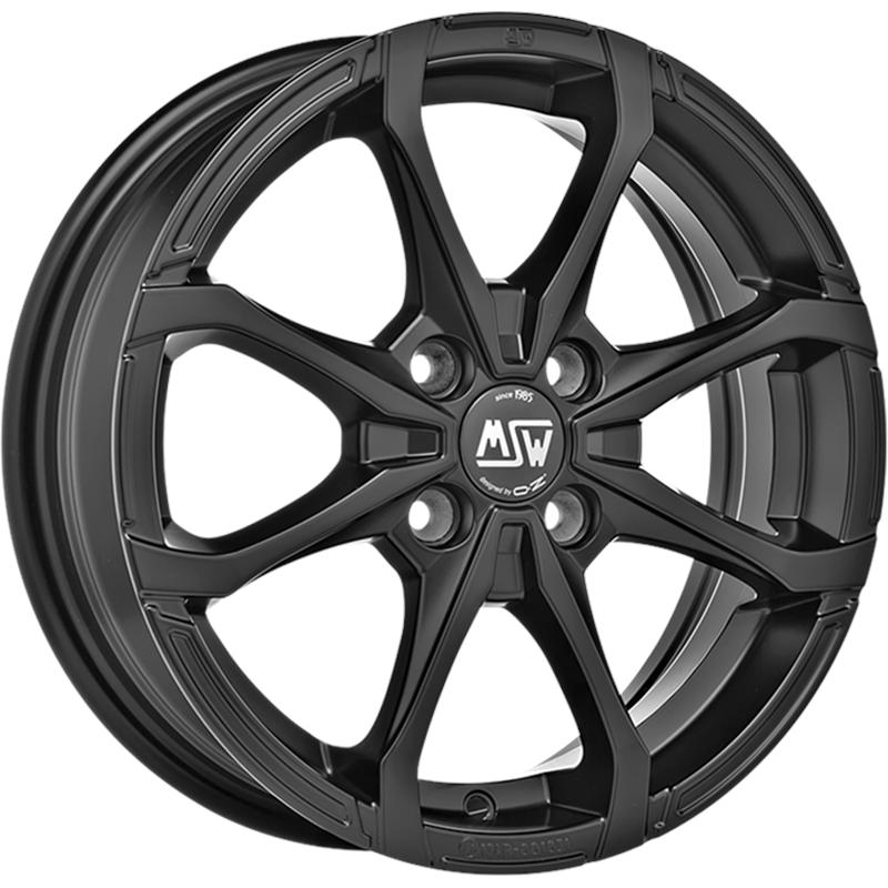 Cerchi in Lega MSW Msw x4 Matt Black 4 fori 15\" 5X15 ET38 4x100