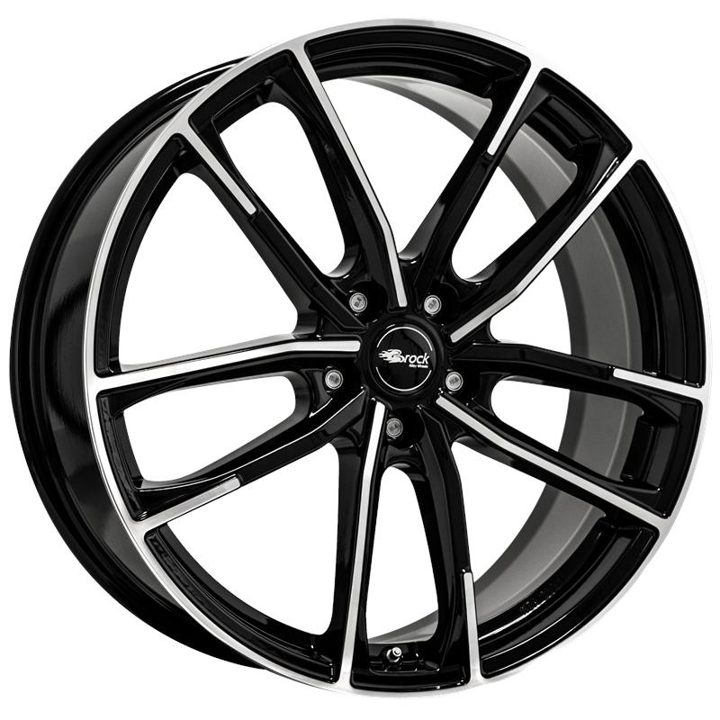 Cerchio BROCK B38 Black Mirror 5 fori 18\" 8X18 ET45 5x114.3
