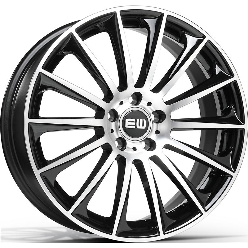 Cerchio EW Ew02 Wild Beauty Black Polished 5 fori 18\" 8X18 ET35 5x112