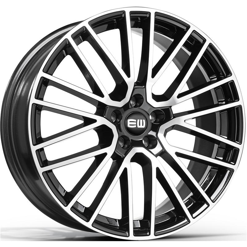 Cerchio EW Ew08 Titanium Black Polished 5 fori 19\" 8.5X19 ET30 5x110