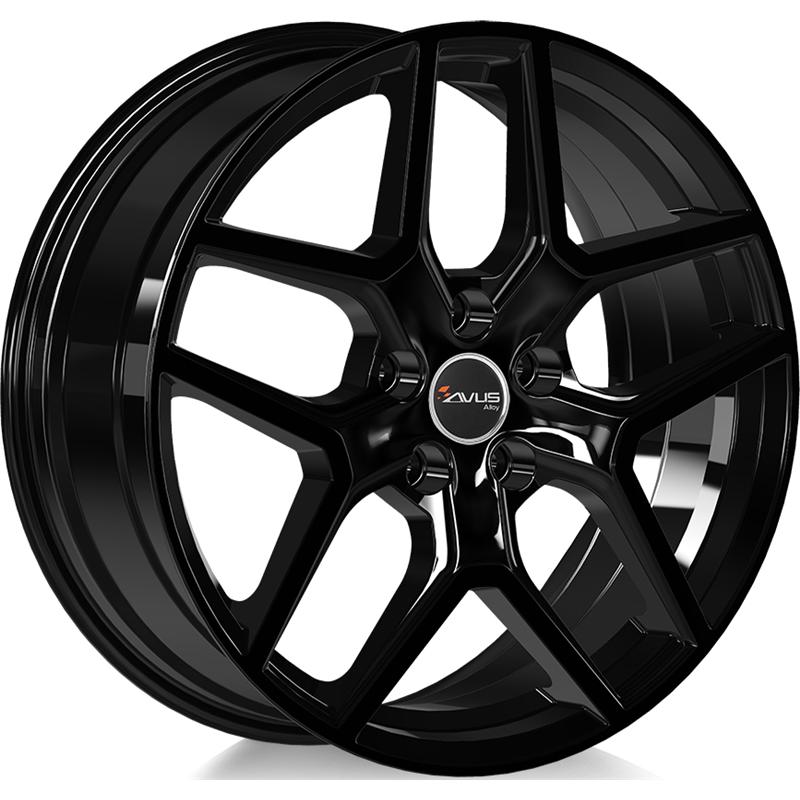 Cerchio AVUS AC-519 Black 5 fori 17\" 7X17 ET40 5x108