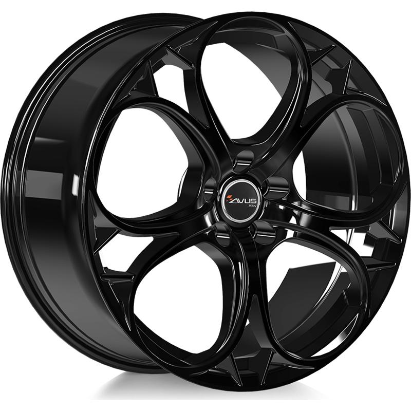 Cerchio AVUS AC-520 Black 5 fori 17\" 7.5X17 ET30 5x110