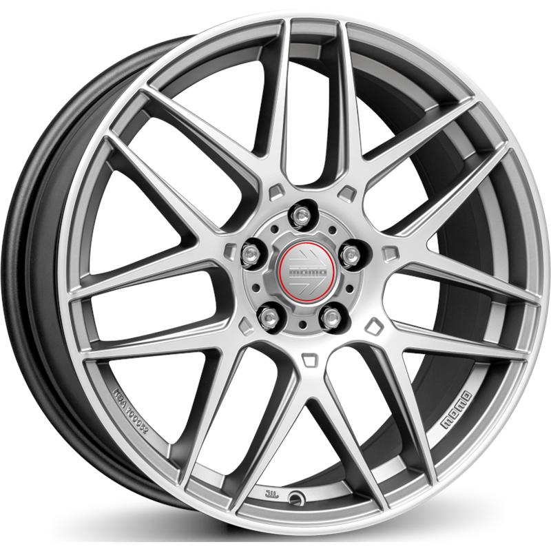 Cerchio MOMO WHEELS Competizione Titan Silver Opaco Diamantato 5 fori 18\" 8X18 ET45 5x112